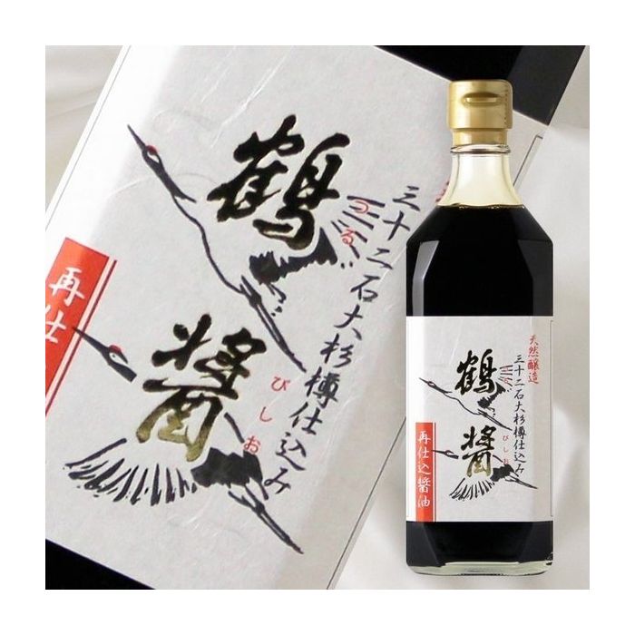 Shodoshima barrel charged Yamaroku restock soy sauce Tsuru hishio 「鶴醤」 500ml 