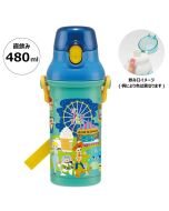Skater x Disney/Pixar Toy Story Kids One Touch Plastic Water Bottle  Direct Drinking Dishwasher Safe 480ml 