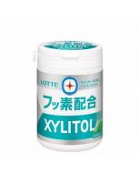 LOTTE XYLITOL gum + fluoride peppermint slim bottle (125g)