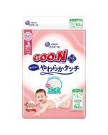  elleair GOO.N PLUS soft and moisturizing baby diapers designed for sensitive skin (S size/4-8kg) 62 pieces