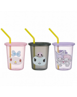 Skater x Japan Sanrio My Melody & Kuromi Straw Cup Set 320ml x 3 pieces