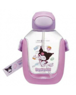 Skater x Japan Sanrio Transparent printed one-click straw drinking bottle (with shoulder strap) 780ml