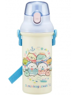 Skater x Corner Bio Portable Pop-up Lid Direct Drinking Antibacterial Plastic Water Cup (with Shoulder Strap) 480ml