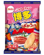 [25 Local Project · Hakata] Befco Kuriyama Rice Crackers BAKAUKE Matsuburi Rice Buns Senbei (Spicy Mentaiko Flavor) 2 Pieces x 8 Bags