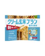 [Nutritional functional food (calcium, iron)] Asahi 10 kinds of luxurious ingredients cream sandwich brown rice cereal nutrition biscuits (milk flavor) 50g/2 pieces