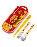 Skater BURGER CONX portable antibacterial cutlery three-piece set (chopsticks, fork, spoon) 1 set