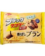 Yurakuseika Black Thunder Mini Chocolate Biscuit Sticks (Rich Whole Wheat Bran Flavor) 145g