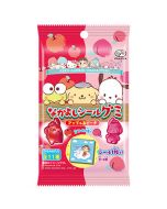 FUJIYA Peko x Sanrio Characters Friends Sticker Theme Cartoon Shaped Gummy Candy (Apple and Peach Flavor) 6pcs