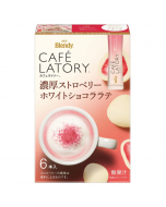 AGF Blendy Cafe Latory Stick Rich Strawberry White Chocolate Latte Instant Drink Stick 56.4g/9.4g*6
