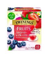 Kataoka x TWININGS THE FRUITS Caffeine-free Fruit Flavored Tea Bags (Strawberry and Blueberry Flavor) 10 Bags