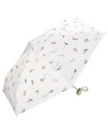 [Japanese cat photographer co-branded] Masayuki Oki x Wpc Cute Pet Series Gardening Cat Black Glue Sunny and Rainy Dual-Use Lightweight Folding Umbrella (OF Beige/UV Protection Rate Approximately 100%) 1 piece/approximately 220g