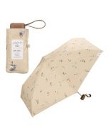 [Japanese cat photographer co-branded] Masayuki Oki x Wpc Cute Pet Series Greedy Cat Black Glue Sunny and Rainy Dual-purpose Lightweight Folding Umbrella (BE Beige/UV Protection Rate Approximately 100%) 1 piece/approximately 220g