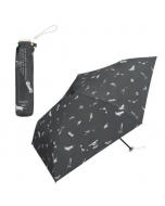 [Japanese cat photographer co-branded] Masayuki Oki x Wpc Cute Pet Series Star Cat Super Lightweight Folding Umbrella for Sunny and Rainy Days (BK Black) 1 piece/about 125g