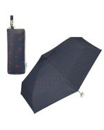 Wpc Storage Bag Series Lightweight Folding Umbrella for Sunny and Rainy Days (NV Navy Blue/Sawtooth Heart Shape) 1 piece/about 235g
