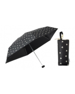 Wpc Storage Bag Series Lightweight Folding Umbrella for Sunny and Rainy Days (BK Black/Sawtooth Heart Shape) 1 piece/about 235g