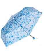 Plantica x Wpc Lightweight Translucent Vinyl Folding Umbrella (BL Blue Floral) 1 piece/about 220g