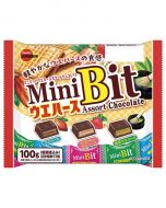 Bourbon Mini Bit Assorted Wafer Biscuits with Chocolate Filling (3 Flavors) 100g