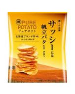 KOIKEYA PURE POTATO Hokkaido Brand Thick-Cut Potato Chips (Sassy/Scallop Butter Flavor) 52g