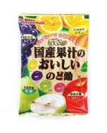 Hayakawa Seika Domestic Fruit Juice Throat Lozenges (4 Japanese Fruit Flavors) 90g