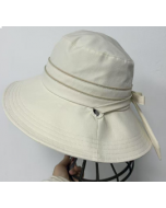 NEEDS UV CUT Foldable Elegant Sun Protection Bucket Hat - Off-White 1pc