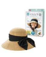 NEEDS UV CUT Cool washable straw hat style bow hat 1 piece