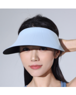 NEEDS UV CUT Foldable Lightweight Non-Contact Hollow Top Hat - Blue 1pc