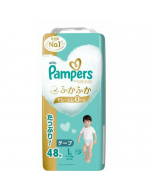 Pampers Super Absorbent Waist-Stick Diapers for Unisex (L Size/9-14kg) 48 Pieces