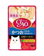 INABA CIAO Pouch Cat Wet Food Meal Pouch (Bonito with Chicken Fillet and Bonito Flakes Flavor) 40g