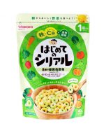 WAKODO 8 kinds of green and yellow vegetables slightly sweet nutritious puffed rice cereal rings (for children over 1 year old) 40g