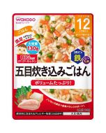 WAKODO Portable Instant Nutritional Food for Infants and Young Children - Assorted Chicken and Vegetable Rice (Suitable for 12 Months+) 130g Large Capacity