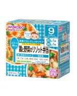 WAKODO Portable Instant Nutritional Food Combination - Chicken and Vegetable Risotto & Chikuzen Stew (9 months+) 80g+80g