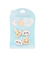 SHOBIDO x Chiikawa Usagi & Momonga Cartoon Big Face Hair Tie 2pcs