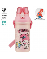 Skater x Sanrio My Melody Portable Pop-up Drinking Antibacterial Plastic Cup (with Shoulder Strap) 480ml