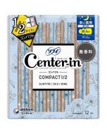 Unicharm Sofy Center-in Compact 1/2 Nighttime Pads with Wings - Unscented (30.5cm) 12 pcs
