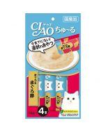 INABA CIAO Churu Liquid Cat Food (Tuna and Dried Tuna) 14g x 4 sticks