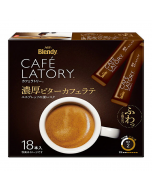 AGF Blendy Cafe Latory Sticks, Thick and Slightly Bitter Coffee Latte Instant Drink Sticks 162g/9.0g*18 Sticks