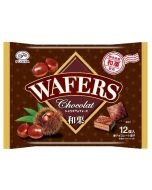 FUJIYA WAFERS Chocolate Wafers (Japanese chestnut flavor) 12 pieces
