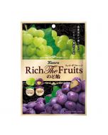 Kanro Rich The Fruits Rich Fruit Throat Lozenges (Kyoho and Muscat Grape Flavors) 58g