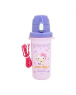 OSK x Sanrio Hello Kitty Portable Flip-Top Antibacterial Water Bottle - Ribbon Pattern (with shoulder strap) 600ml