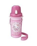 OSK x Sanrio Hello Kitty Portable Flip-Top Antibacterial Water Bottle - Cherry Blossom Pattern (with shoulder strap) 600ml