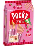 Glico Pocky Strawberry Flavored Chocolate Cookie Bars (8-pack)