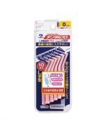 DENTALPRO L-shaped interdental brushes, sizes 0-SSSS (pink/0.6mm), 10-pack