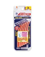 DENTALPRO L-shaped interdental brushes, size 3-S (orange/1.0mm), 10-pack