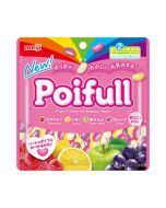 Meiji Poifull Assorted Fruit-Flavored Gummies (Raspberry, Lemon, Green Apple, and Grape flavors) - 76g