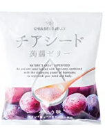 Wakasho Chia Seed Konjac Jelly - Grape + Peach + Muscat + Apple + Setouchi  Lemon (10pcs x 5bags) (Expiration Date 4/21/2023)