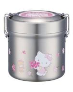 Skater x Sanrio Hello Kitty Flower Wreath Antibacterial Vacuum Stainless Steel Lunch Box 600ml