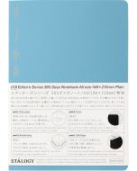 STALOGY 1/2 Year Notebook Plain A5 Blue 1pc