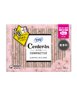 Unicharm Sofy Center-in Compact 1/2 Sanitary Pad Wing Slim 24cm (16pads) Fragrance Free