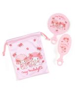 Japan Sanrio My Melody Mirror & Brush Set 1pc