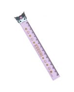 Japan Sanrio Kuromi Slim Ruler with Mascot 15cm